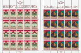 LIECHTENSTEIN  984-985, 2 Kleinbogen, Postfrisch **, Europa: Postalische Einrichtungen, 1990 - Blocks & Sheetlets & Panes