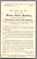 Bidprentje Oostakker - Bouderez Monica Maria (1872-1948) - Images Religieuses
