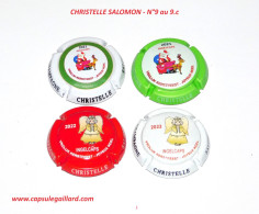 Série De 4 Capsules De Champagne CHRISTELLE SALOMON N°9 Au 9.c - Collezioni