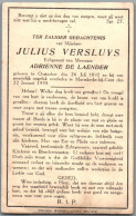 Bidprentje Oostakker - Versluys Julius (1892-1935) Ongeval - Images Religieuses