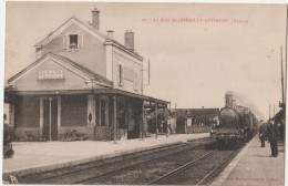 CPA Chemins De Fer Chemilly Appoigny (89) La Gare Avec Locomotive - Other & Unclassified