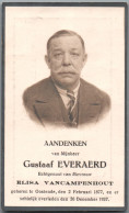 Bidprentje Oostende - Everaerd Gustaaf (1877-1937) - Images Religieuses