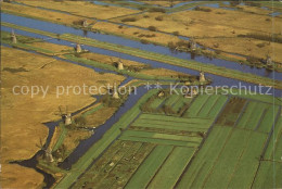 72021771 Kinderdijk Fliegeraufnahme Poldermolen Complex  - Other & Unclassified