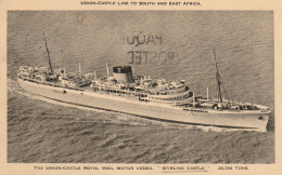 Union-Castle Line To South And East Africa, Stirling Castle - Steamers