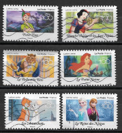 France 2023  Oblitéré  Autoadhésif  N° 2323 - 2324 - 2325 - 2327 - 2329 - 2330   - Disney 100   - - Used Stamps