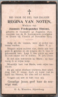 Bidprentje Oostmalle - Van Noten Regina (1850-1915) - Devotion Images