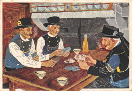 29-FOLKLORE BRETON-PARTIE DE CARTES-N°406-D/0003 - Altri & Non Classificati