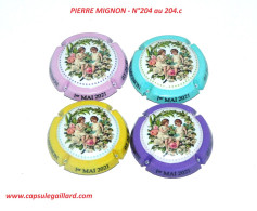 Série De 4 Capsules De Champagne PIERRE MIGNON N°204 Au 204.c - Colecciones