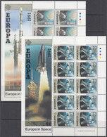 IRLAND  759-760, 2 Kleinbogen, Postfrisch **, Europa CEPT:  Europäische Weltraumfahrt 1991 - 1991