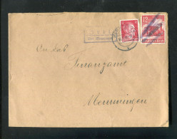 "DEUTSCHES REICH" 1942, Landpost-Stempel "ZELL Ueber Memmingen" Auf Brief (B2142) - Brieven En Documenten