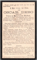 Bidprentje Oostrozebeke - Debo Oscar (1872-1932) - Imágenes Religiosas