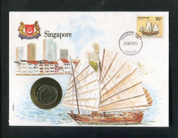 "SINGAPUR" 1985, Numis-Brief (B2143) - Singapur (1959-...)