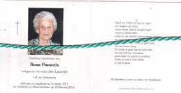 Rosa Pauwels-Lauvrijs, Langdorp 1913; Maasmechelen 2014. Honderdjarige. Foto - Esquela
