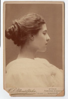 Superbe Studio Cdv Cabinet Card Studio Mendelssohns Femme Portrait XIX Profil Beauté London - Oud (voor 1900)