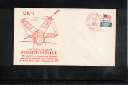 USA 1971 Space / Weltraum United Kingdom Research Satellite UK-4 Interesting Cover - Estados Unidos