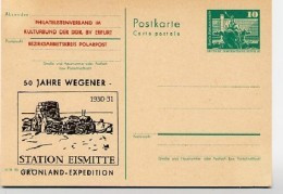 Wegener-Grönland-Expedition DDR P79-29-80 C127 Postkarte Zudruck 1980 - Stazioni Scientifiche E Stazioni Artici Alla Deriva