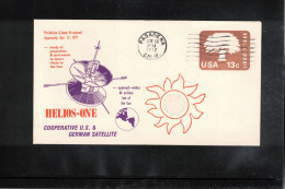 USA 1977 Space / Weltraum Cooperative US- German Satellite HELIOS ONE Interesting Cover - United States