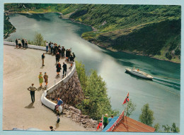 Geiranger. Utsikt Fra Ornesvingen - View Of The Eagle Bend And The Geiranger - Norvège