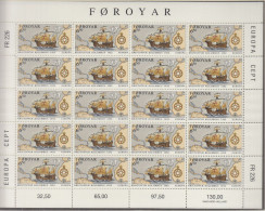 FÄRÖER  231-232, 2 Bogen (4x5), Postfrisch **, Europa CEPT: Entdeckung Amerikas, 1992 - Féroé (Iles)