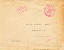 SUISSE. 1940.RARE COURRIER ENFANT FRANCAIS HEBERGE EN SUISSE A SON PERE AU STALAG XIII VIA C.I.C.R. - Postmark Collection