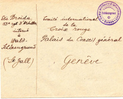 SUISSE. 1940... CAMP MILITAIRE D'INTERNEMENT DE  SCHONENGRUND - Cartas & Documentos