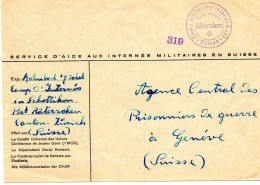 SUISSE. 1940...CAMP MILITAIRE D'INTERNEMENT DE RATERSCHEN - Cartas & Documentos