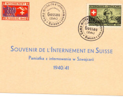 SUISSE. 1940. "CAMP MILITAIRE D'INTERNEMENT. GOSSAU  (Zch.) - Documents
