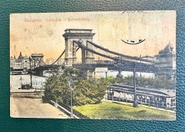 947 HUNGARY BUDAPEST LÁNCZHID KETTENBRÜCKE 12293 COLORIZED RARE POSTCARD - Ungheria