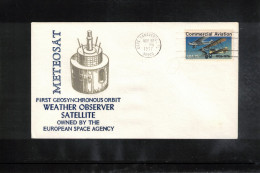 USA 1977 Space / Weltraum Weather Observer Satellite METEOSAT Interesting Cover - United States