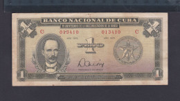 Cuba 1 Peso 1975 F / MBC Conmemorativo Por El XV Aniv. De La Nacionalizaciòn De La Banca De Cuba. - Cuba