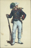 An802 Cartolina Militare  Iconografia Storica Dei Bersaglieri Anno 1886 - Autres & Non Classés