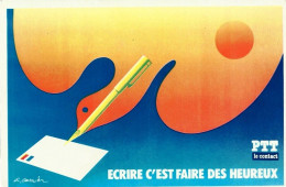 *CPM  - Service Des PTT - Ecrire C'est Faire Des Heureux - Changement D'adresse - - Postal Services