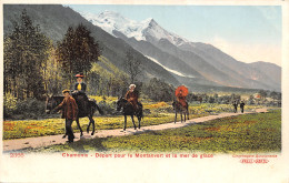 74-CHAMONIX-DEPART POUR LE MONTANVERT-N°422-H/0017 - Chamonix-Mont-Blanc