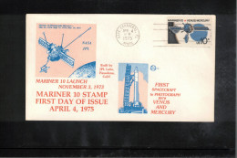 USA 1975 Space / Weltraum Spacecraft MARINER 10 Interesting Cover - United States