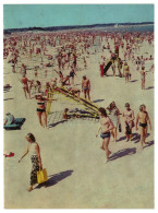 Baltic Sea Resort Beach, Palanga Soviet Lithuania, People In Swimming Costumes 1976 Unused Postcard. Publisher Mintis - Litouwen