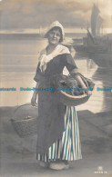 R150421 Old Postcard. Woman Near The River. Carlton. 1912 - World