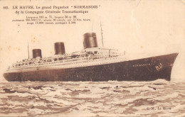 76-LE HAVRE-PAQUEBOT LE NORMANDIE-N°423-A/0023 - Ohne Zuordnung
