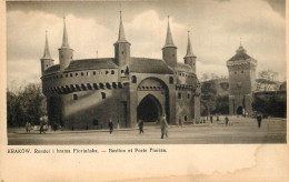 Postcard Poland Krakow Bastion And Florian Gate - Polonia