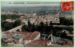 35. ANGOULÊME - VUE PANORAMIQUE DU FAUBOURG SAINT-CYBARD (16) (COLORISÉE) - Angouleme