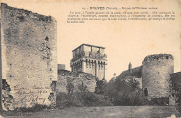 89-DRUYES-RUINES DU CHATEAU-N°424-D/0051 - Other & Unclassified