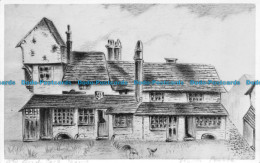 R151409 Old Postcard. Large House Pencil Sketch - Monde