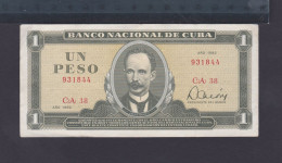 Cuba 1 Peso 1982 VF/MBC+ - Cuba