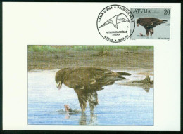 Mk Latvia Maximum Card 1987 MiNr 448 | 75th Anniv Of Birdlife International, Greater Spotted Eagle #max-0110 - Letland