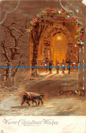 R150470 Greetings. Warm Christmas Wishes. Winter Scene. Tuck - Monde