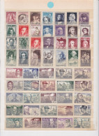 43   Timbres Neufs **  & *      Timbres  Célébrités  Différentes Années ( Tous Différents  ! )  Plusieurs Lots - Unused Stamps