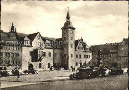 72019260 Freiberg Sachsen Obermarkt Mit Rathaus Und Denkmal Otto Des Reichen Fre - Freiberg (Sachsen)