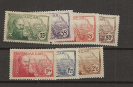 1938 MNH Madagaskar Yvert 199-205 Postfris** - Unused Stamps