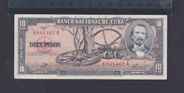 Cuba 10 Pesos 1960 XF/EBC- Con La Firma Del Che Guevara - Kuba