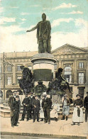 51 - Reims - Statue De Louis XV - Animée - Colorisée - Publicité Poulain Au Verso - CPA - Voir Scans Recto-Verso - Reims