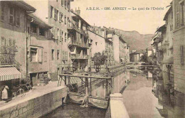 74 - Annecy - Le Quai De L'Evêché - Animée - CPA - Voir Scans Recto-Verso - Annecy